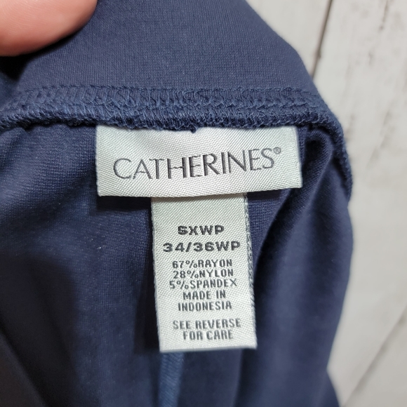 NWT Catherines Women's Plus Size Ponte Knit Legging Blue Size 5X 34/36 Petite. - Picture 6 of 6